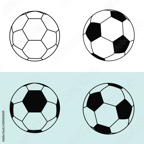 Soccer ball icon, Football sport Logo Vector Illustration, Soccer ball icons Symbol or emblem, Soccer ball icon vector sign, illustration Ball, Football,