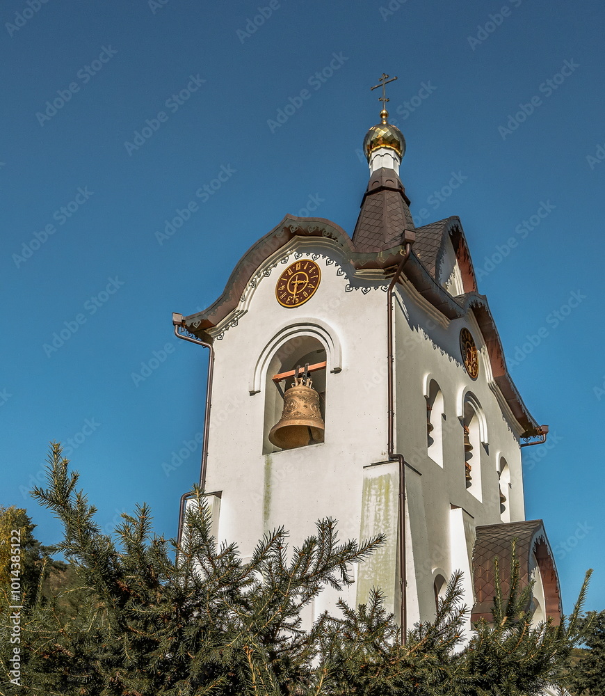  Bell tower in the Holy Dormition Monastery in Krasnoyarsk
