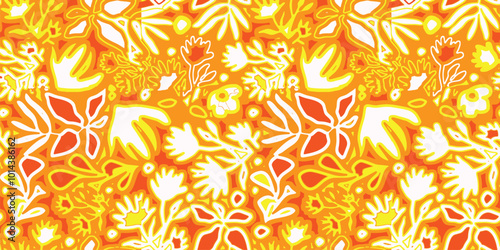 modern tropical hand drawn exotic wild florals geometric floral trendy printing seamless patterns design vector fashionable creative ethnic style collage seamless pattern. fashionable template for des