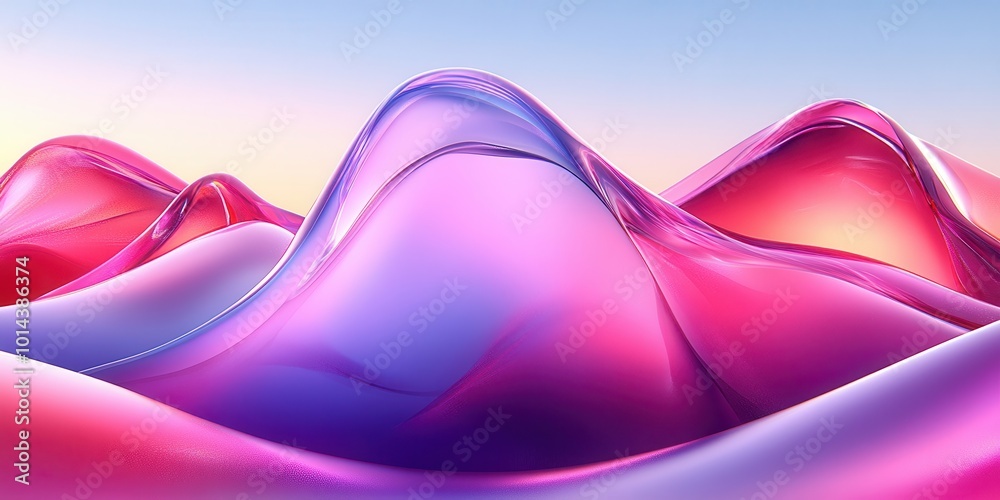 Abstract Gradient Waves in Pink and Purple Hues Abstract Gradient Waves in Pink and Purple Hues