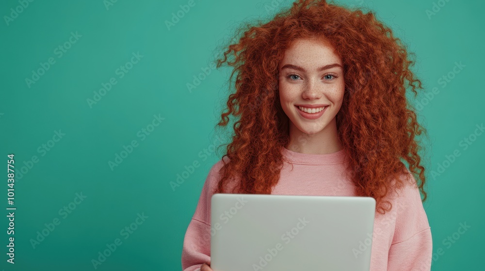 The Happy Young Student with Laptop The Happy Young Student with Laptop