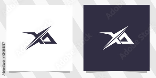 letter xa ax logo design vector