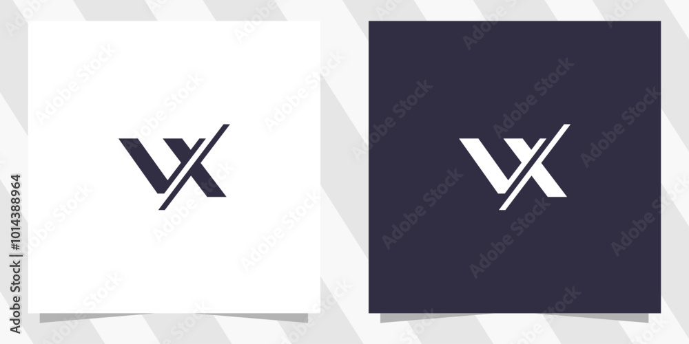 letter xv vx logo design vector letter xv vx logo design vector