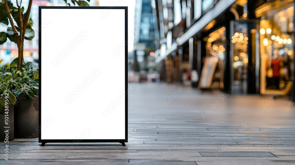 Signboard mockup Transparent on the floor in front of the restaurant for advertising or menu items. Signboard mockup Transparent on the floor in front of the restaurant for advertising or menu items.