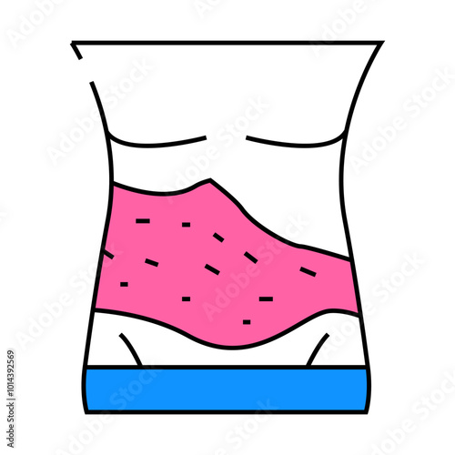 shingles skin disease line icon vector. shingles skin disease sign. isolated symbol illustration