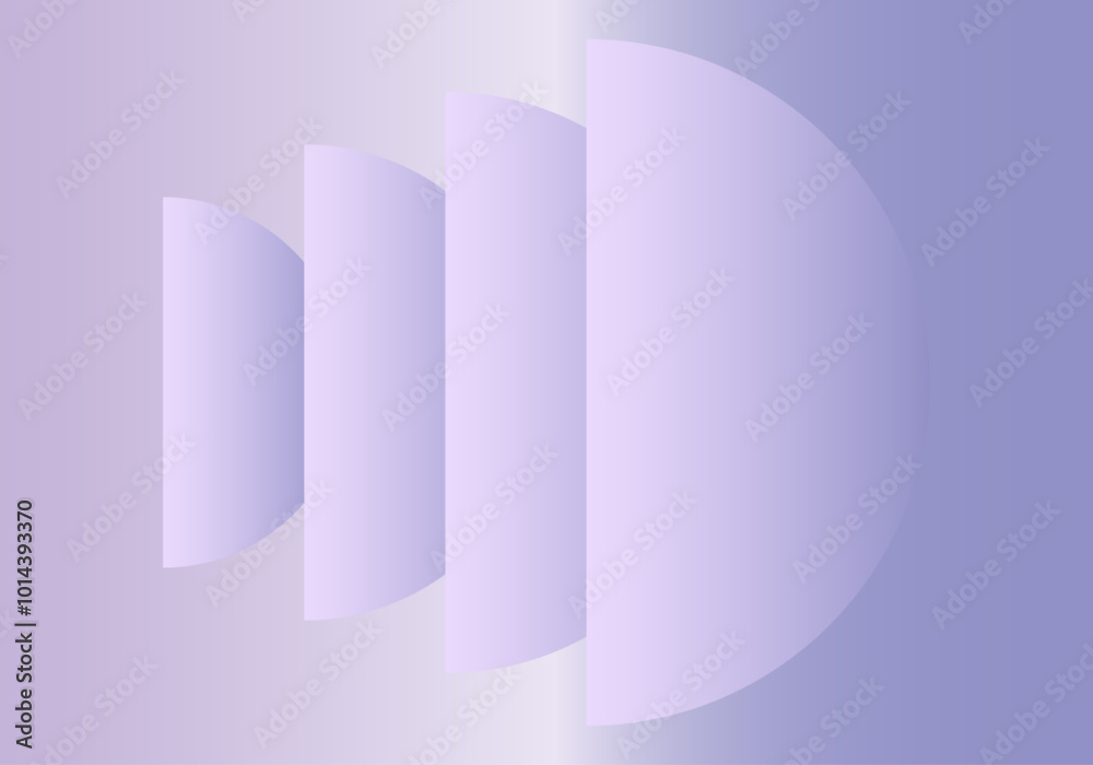Fondo de semicírculos de degradado morado brillante