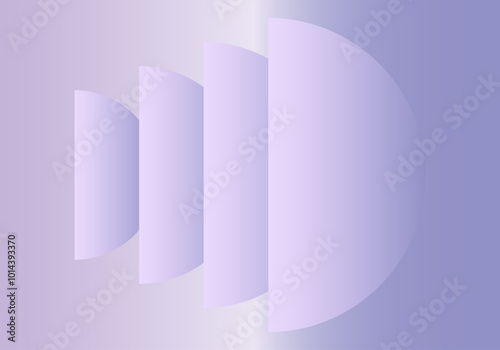 Fondo de semicírculos de degradado morado brillante