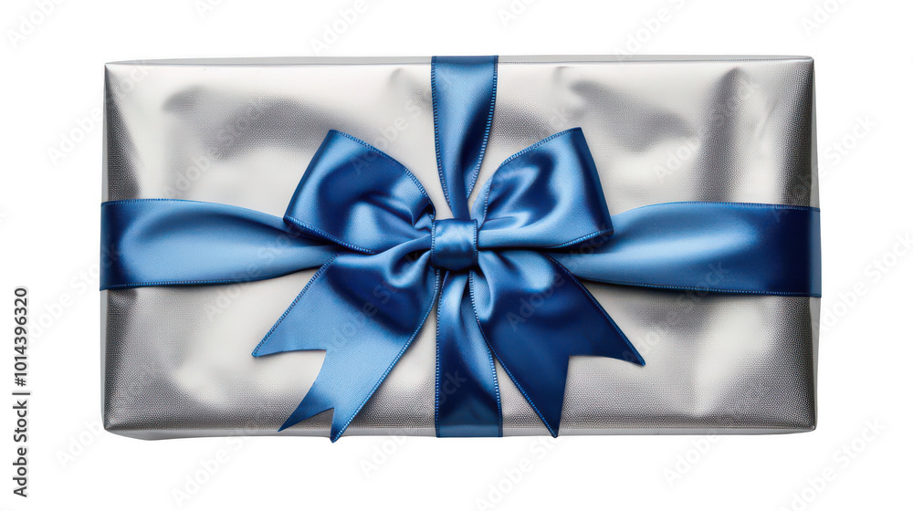 Decorative Silver and Blue Gift Box Decorative Silver and Blue Gift Box