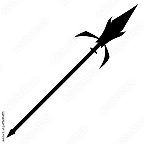 Spear Silhouette vector illustration