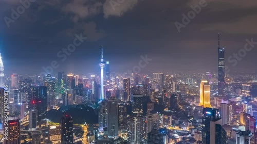Wallpaper Mural beautiful night scenery in kuala lumpur city.kuala lumpur is a heart of malaysia Torontodigital.ca