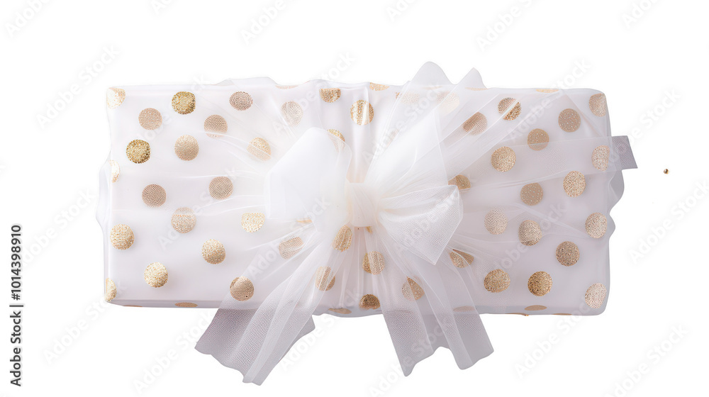 Elegant Gift Wrapped in White and Gold Elegant Gift Wrapped in White and Gold