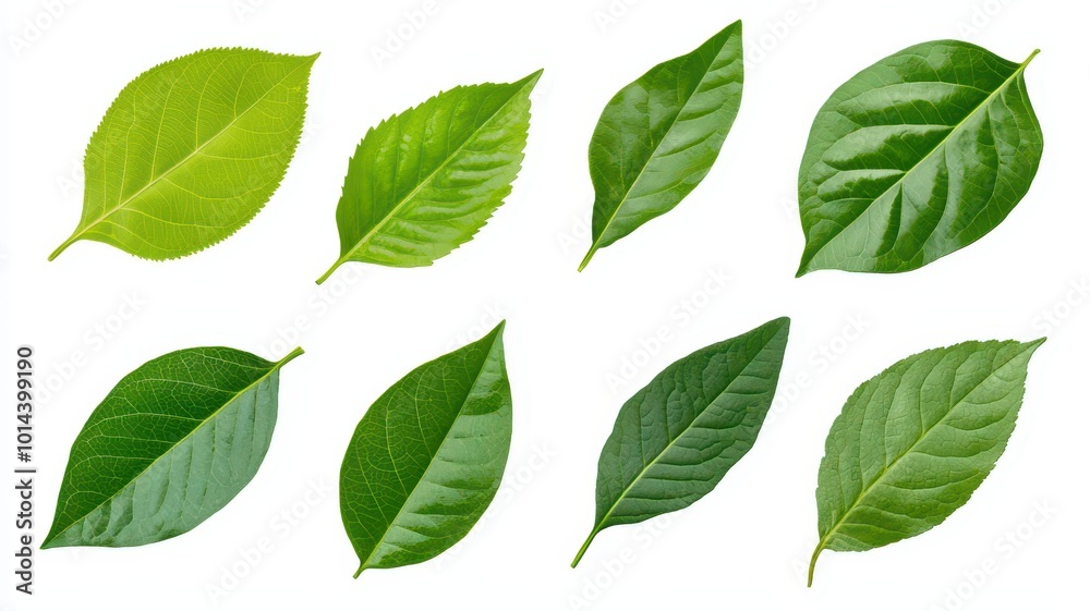 A collection of various green leaves in differing shapes and shades, showcasing the diversity of foliage. A collection of various green leaves in differing shapes and shades, showcasing the diversity of foliage.