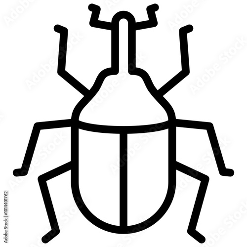 weevil icon illustration design with outline