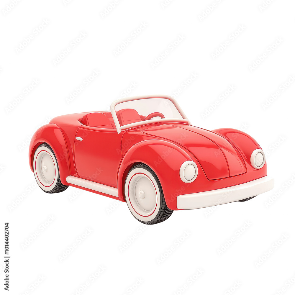 Bright Red Toy Car on transparent background Bright Red Toy Car on transparent background
