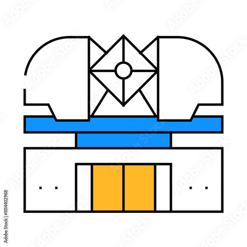 astronomical observatory line icon vector. astronomical observatory sign. isolated symbol illustration