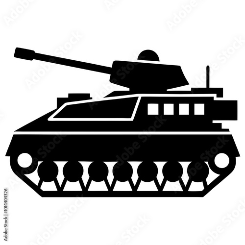 Tank Silhouette vector illustration photo