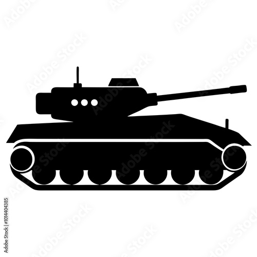 Tank Silhouette vector illustration