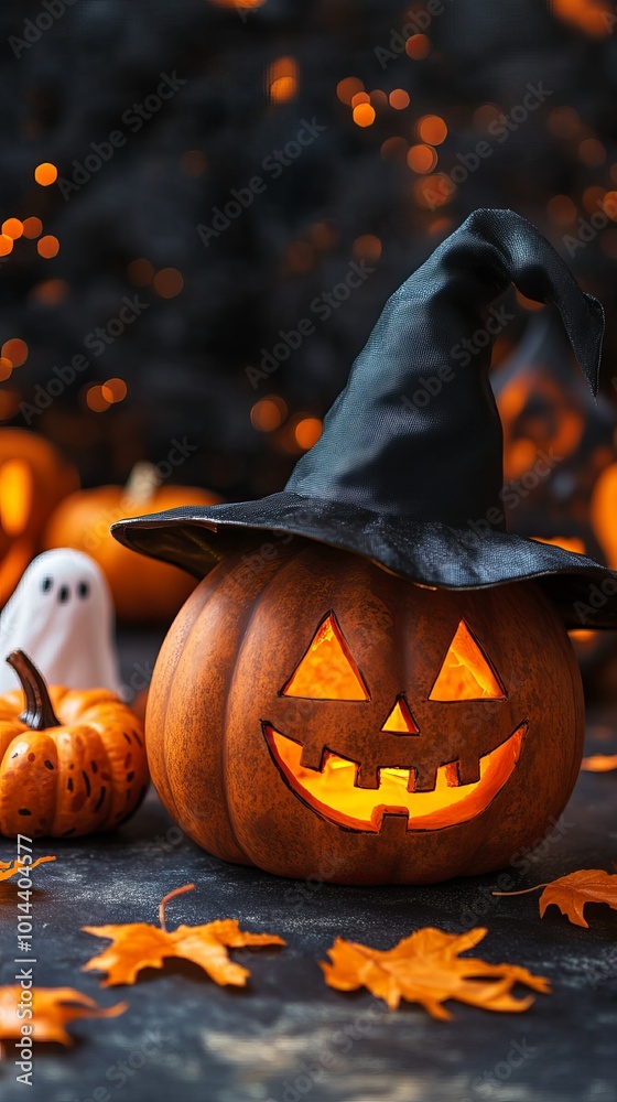 Naklejka premium Halloween concept background