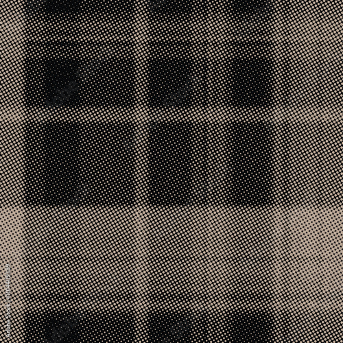 Modern trendy mid century abstract shapes monochrome seamless pattern. Geometric textured repeat plaid. Scandinavian abstraction. Nordic neutral print vector illustration for tile, rug, fashionable.
