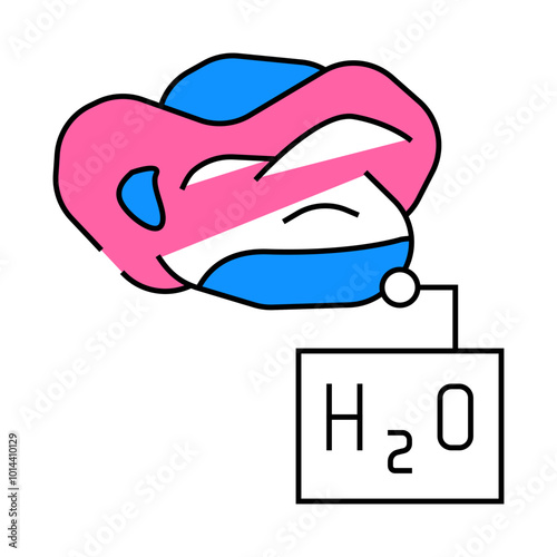 water search line icon vector. water search sign. isolated symbol illustration
