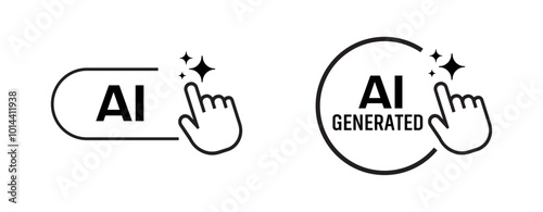 ai generated icon on white background	