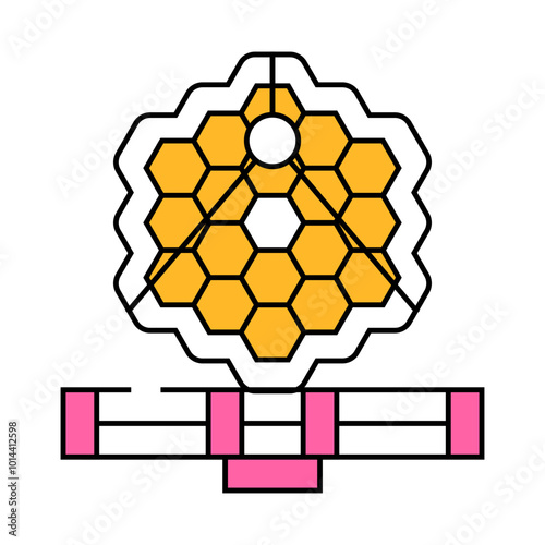 james webb space telescope line icon vector. james webb space telescope sign. isolated symbol illustration