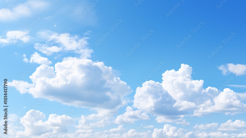 A clear blue sky with light, scattered clouds A clear blue sky with light, scattered clouds