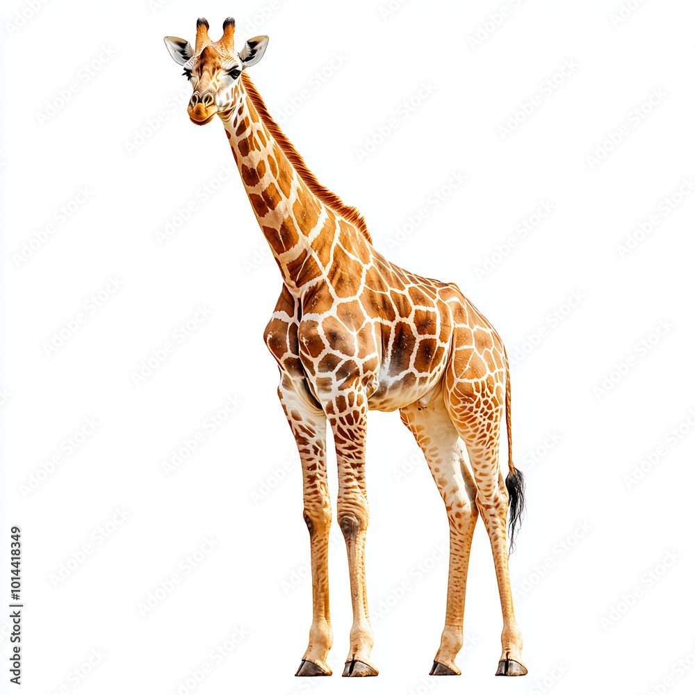Obraz premium a giraffe isolated in white background