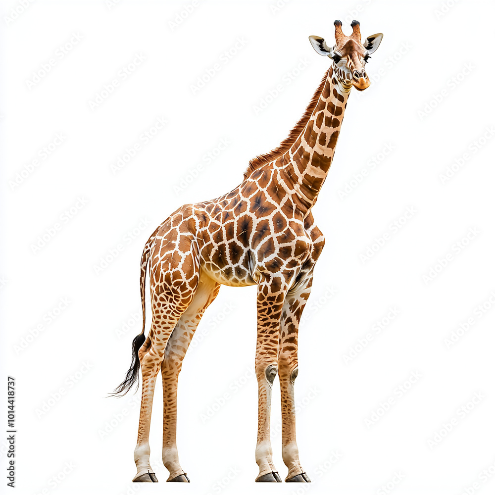 Obraz premium a giraffe isolated in white background