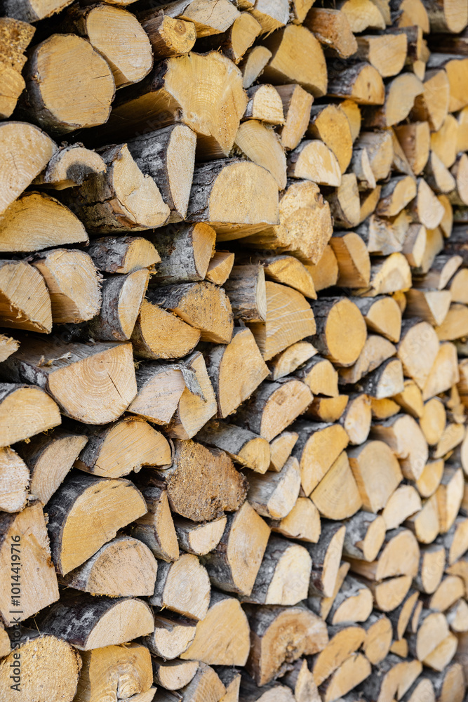stacked pile of cut fry firewood for winter stacked pile of cut fry firewood for winter