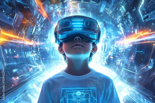 An eye-catching and visually appealing promotional poster for the VR game