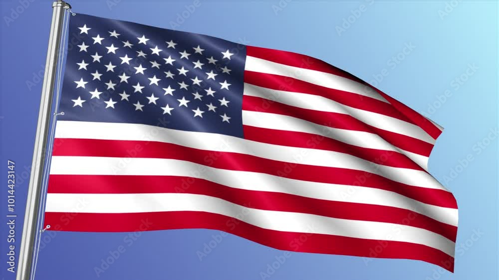 United States Flag Waving Loop United States Flag Waving Loop
