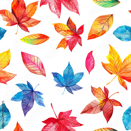 Fall Leaves Seamless Pattern