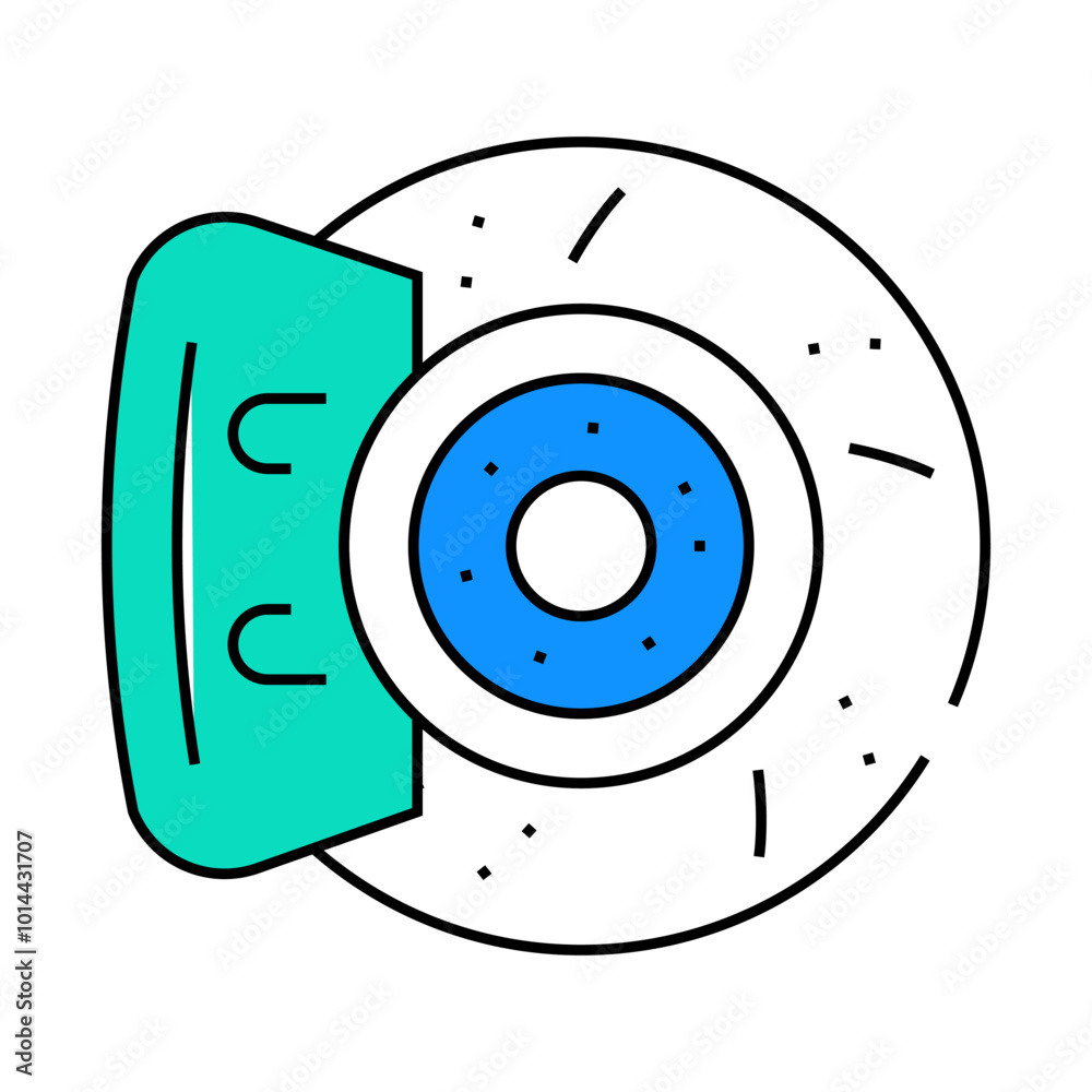 replacing brake discs line icon vector. replacing brake discs sign. isolated symbol illustration replacing brake discs line icon vector. replacing brake discs sign. isolated symbol illustration
