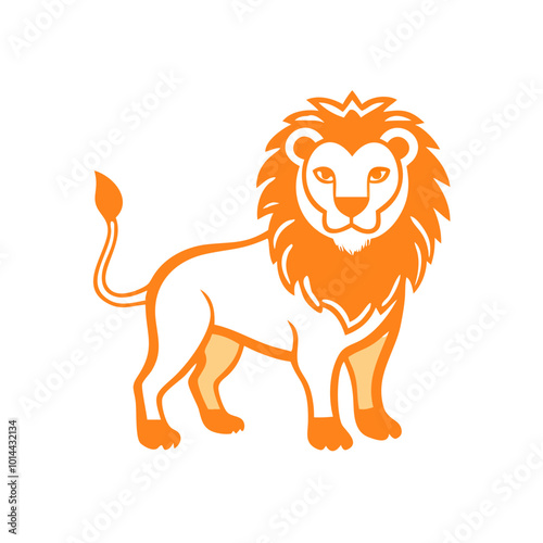 lion cartoon isolated on white