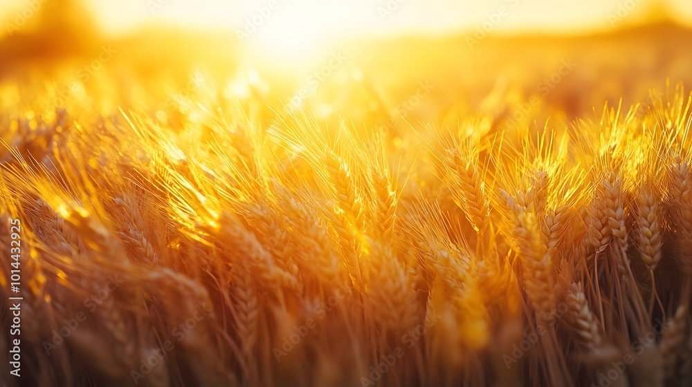 grain field and golden hour sky photo grain field and golden hour sky photo