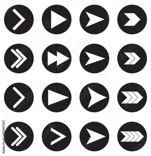 Arrows big black set icons, arrow icon, modern simple arrows, arrow vector collection cursor