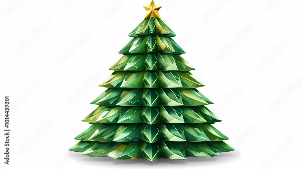A lush evergreen pine tree illustration with detailed green foliage on a white background. A lush evergreen pine tree illustration with detailed green foliage on a white background.