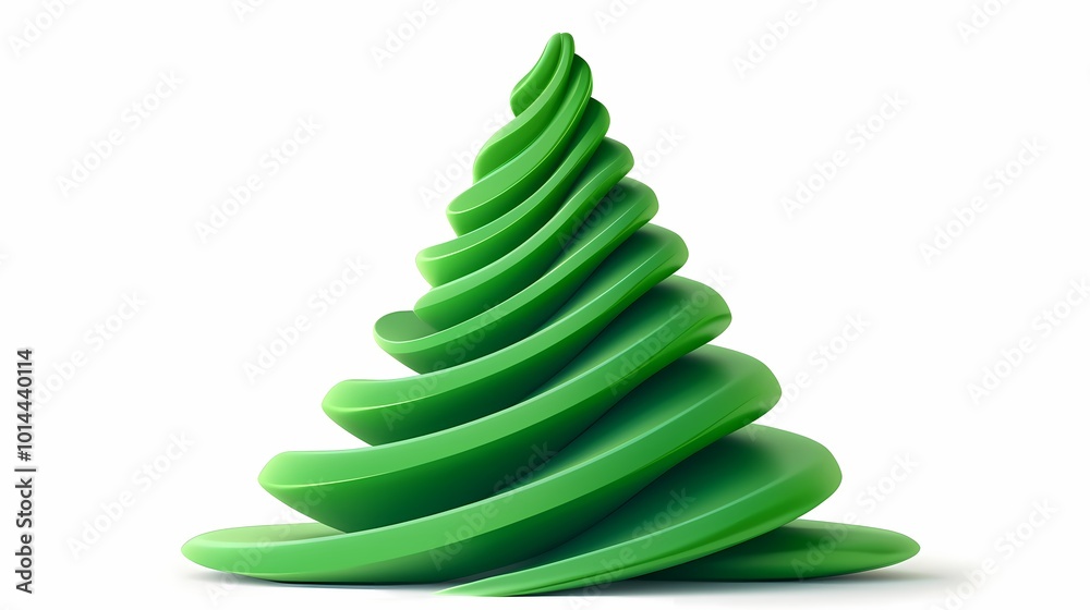 A lush evergreen pine tree illustration with detailed green foliage on a white background.