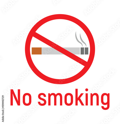 No smoking zone icon vector . no smoke icon vector. smoke ban icon .