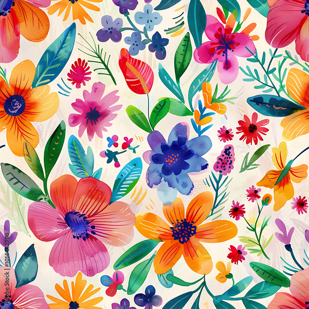 Water Color Flower Pattern Water Color Flower Pattern