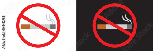 no smoking icon, no smoking sign, smoking prohibition sign vector illustration
