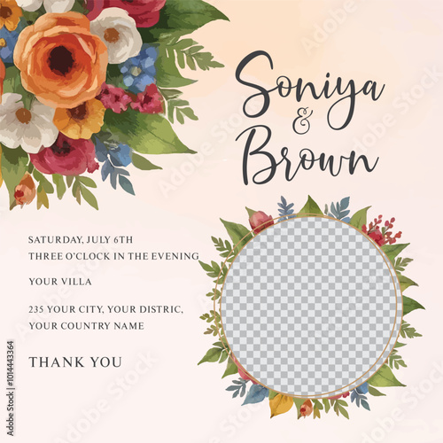 Social media template wedding planner organizer promotion. fully editable instagram and facebook square post frame puzzle organic sale poster. celebration invitation story feed vector background
