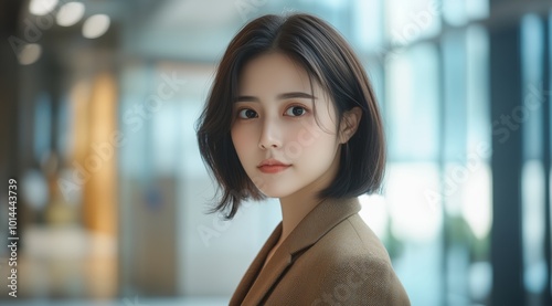 Professional Chinese Businesswoman in Open Office Space with Neutral Background Highlighting Strength Independence and Business Mindset Free Download Professional Chinese Businesswoman in Open Office Space with Neutral Background Highlighting Strength Independence and Business Mindset - GFXLoad