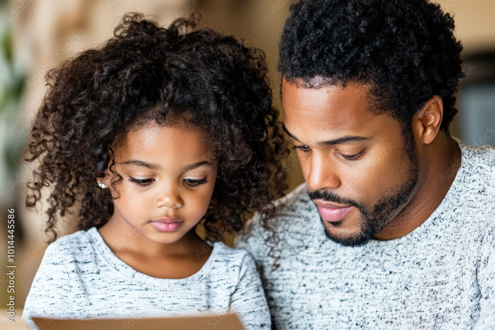 Obraz premium a family reviewing their health insurance documents together at home, emphasizing the importance of understanding their coverage