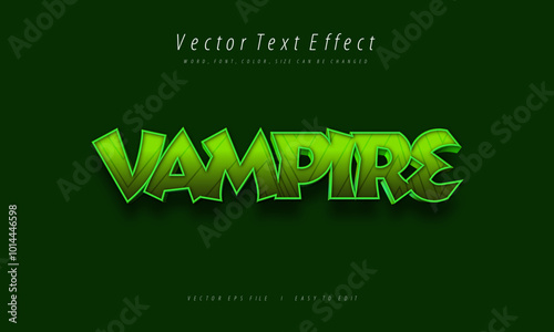 horror text effect vampire editable