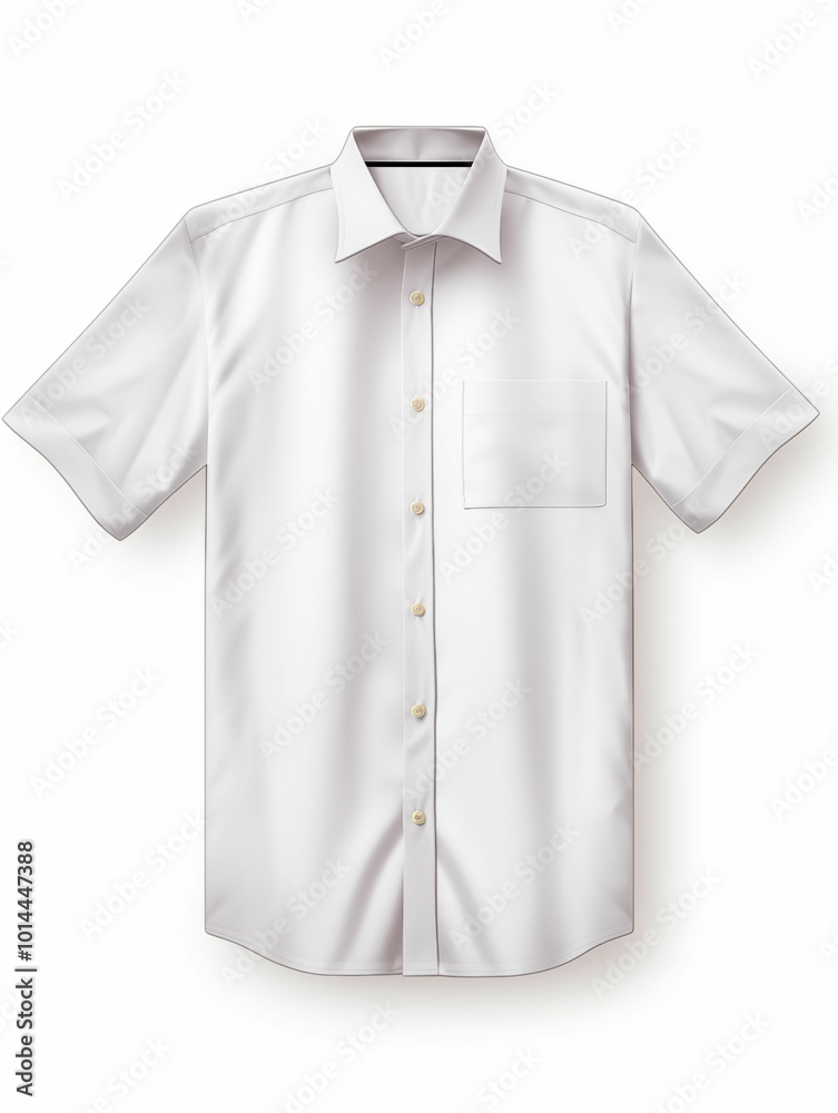 White shirt isolated on white background. Generative ai White shirt isolated on white background. Generative ai