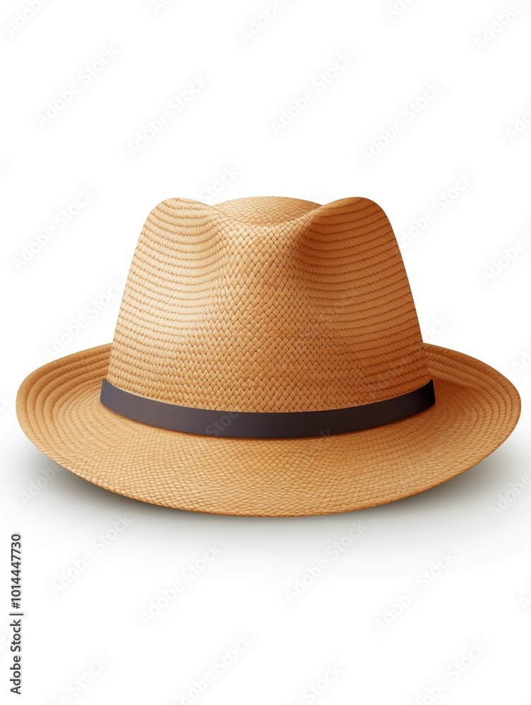 straw hat isolated on white background. Generative ai straw hat isolated on white background. Generative ai