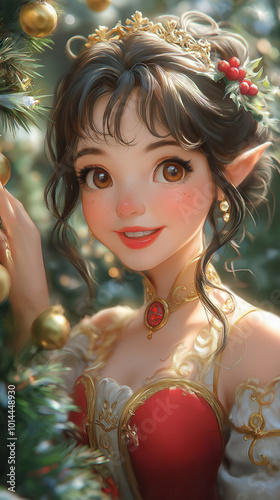 festive scene depicting a w...