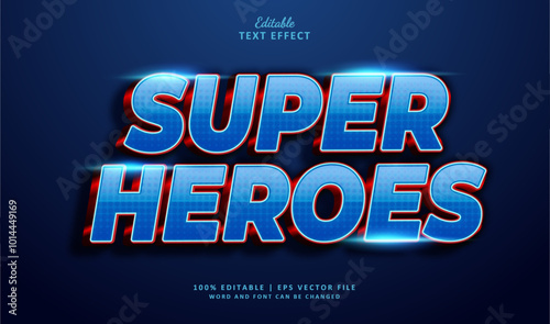 Super Heroes Editable Text Effect 3d Logo Tittle Film Style Cinematic Motion Picture